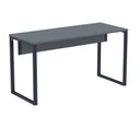 Ver imagem 1 de Mesa Escritório P25 Tub Pandin 150 Cm (larg) X 70 Cm (prof) Tampo Mdp Grafito Pé Aço Tubular Azul