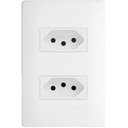 Ver imagem 1 de 2 Tomadas 2p+t 10a 250 Volts Distanciadas Habitat - 2309 - Fame 2 Tomadas 10a C/placa Habit2309 Fame