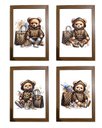 Ver imagem 1 de Kit Quadro Decorativo Ursa Luxo Quarto Criança Bebê Enxoval