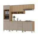 Ver imagem 2 de Cozinha Compacta 100 Mdf 5 Peças com Tampo e Espaço Forno e Micro-ondas 270cm Duna Luciane Móveis