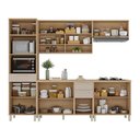 Ver imagem 3 de Cozinha Compacta 100 Mdf 5 Peças com Tampo e Espaço Forno e Micro-ondas 270cm Duna Luciane Móveis