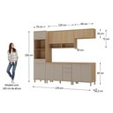 Ver imagem 4 de Cozinha Compacta 100 Mdf 5 Peças com Tampo e Espaço Forno e Micro-ondas 270cm Duna Luciane Móveis