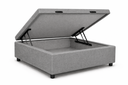 Ver imagem 1 de Base Box Baú Solteiro 88x188 Suede Cinza