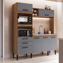 Ver imagem 1 de Cozinha Mel 6 Portas Suporte Fornos - Casajá - Freijo/cinza