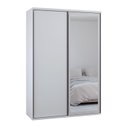 Ver imagem 3 de Guarda-Roupa Modulado Solteiro 1,60m 2 Portas de Correr Espelho Moldura 3 Gavetas 100% MDF Attuale