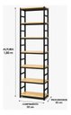 Ver imagem 4 de Estante Multiuso Organizador Livreiro Estilo Industrial 180x50 Preto Natural