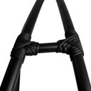 Ver imagem 3 de Cadeira de Balanço Lua Suspensa em Fibra Sintética Preto/marrom