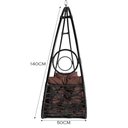 Ver imagem 5 de Cadeira de Balanço Lua Suspensa em Fibra Sintética Preto/marrom