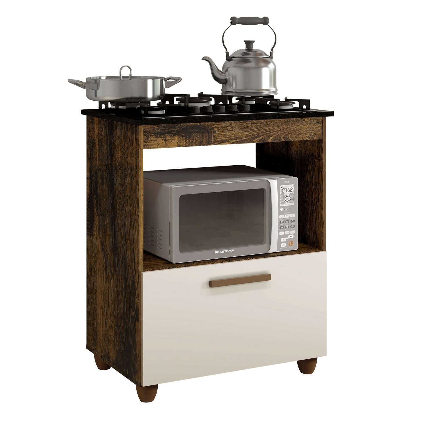 Balcão para Cooktop 1 Porta Basculante Salvia - 3