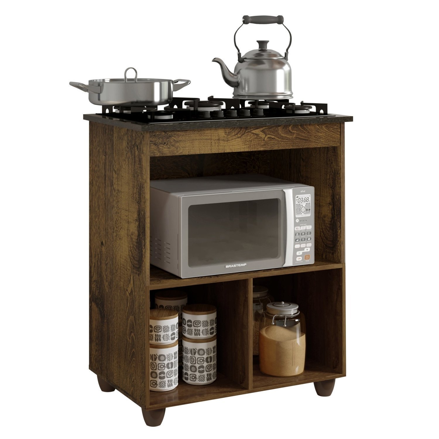Balcão para Cooktop 1 Porta Basculante Salvia - 2