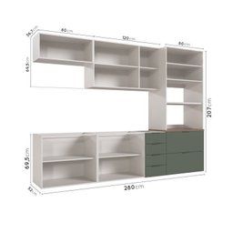 Cozinha Modulada 5 Peças Sem Tampo 2 Aéreos 2 Balcões 1 Torre Quente Ipanema CabeCasa MadeiraMadeira - 6
