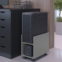 Ver imagem 3 de Kit 02 Suportes Para Cpu E Nobreak Com Rodízios Guide L03 Cinza - Lyam Lyam Decor