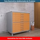 Ver imagem 2 de Mapoteca 10 Gavetas Pandin 120 Cm (larg) Inmetro Tampo Mdp Branco Estrutura Aço Cinza Gaveta