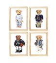 Ver imagem 1 de Kit Quadro Decorativo Urso Rl Polo Rauph Lauren Quarto Criança Bebê Enxoval