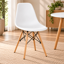 Ver imagem 5 de Conjunto Mesa de Jantar Redonda com 4 Cadeiras Eames Eiffel para Cozinha e Sala de Jantar - Branca