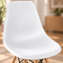 Ver imagem 6 de Conjunto Mesa de Jantar Redonda com 4 Cadeiras Eames Eiffel para Cozinha e Sala de Jantar - Branca