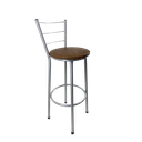 Ver imagem 1 de Banqueta Alta Prata Cozinha Gourmet Americana - Marrom Claro