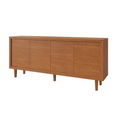 Buffet Delux 4 Portas Gaveta Interna 100% Mdf Pés em Madeira Maciça:naturalle
