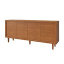Ver imagem 1 de Buffet Delux 4 Portas Gaveta Interna 100% Mdf Pés em Madeira Maciça:naturalle