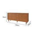 Ver imagem 3 de Buffet Delux 4 Portas Gaveta Interna 100% Mdf Pés em Madeira Maciça:naturalle