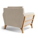 Ver imagem 2 de Poltrona Sabrina de Madeira Maciça com Almofada Veludo Bege 102