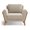 Ver imagem 3 de Poltrona Sabrina de Madeira Maciça com Almofada Veludo Bege 102