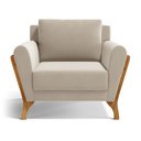 Ver imagem 3 de Poltrona Sabrina de Madeira Maciça com Almofada Veludo Bege 102