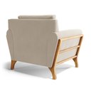 Ver imagem 4 de Poltrona Sabrina de Madeira Maciça com Almofada Veludo Bege 102