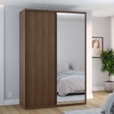Ver imagem 1 de Guarda-Roupa Modulado Solteiro 1,60m 2 Portas de Correr Espelho 3 Gavetas 100% MDF Attuale
