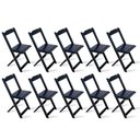 Ver imagem 6 de Kit de 5 Conjuntos de Mesa Dobrável 60x60 com 4 Cadeiras Preto - Cor: Preto