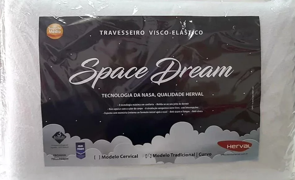 Travesseiro Viscoelástico Viscocervical Space Dream Herval - 3