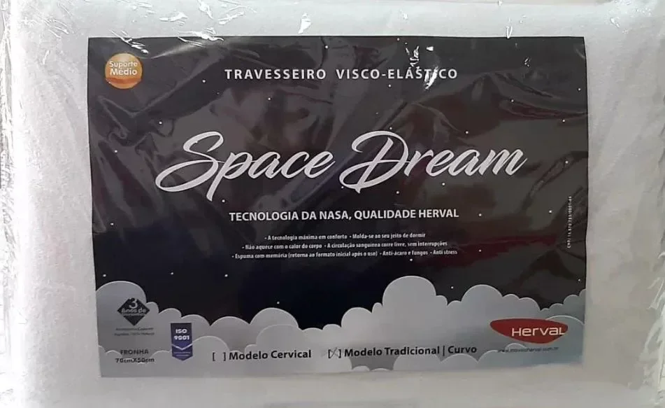 Ver imagem 3 de Travesseiro Viscoelástico Viscocervical Space Dream Herval