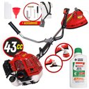 Ver imagem 2 de Roçadeira Kawashima Kw43-l Á Gasolina 2t 43cc 1,7hp com Óleo Castrol Stihl 2t