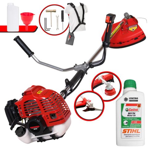 Roçadeira Kawashima Kw43-l Á Gasolina 2t 43cc 1,7hp com Óleo Castrol Stihl 2t