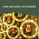 Ver mais imagens de Pisca Cascata 130led 3,0m Branco Quente Cortina Varal Figura Prova D'água Decoração Natal Luvinco