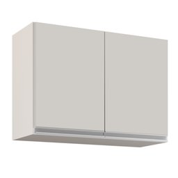 Armário Aéreo 80cm 2 Portas Califórnia Branco - Lumil Móveis - 1