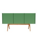 Ver imagem 5 de Balcão Buffet Aparador Lenny 139 Cm 3 Portas Laca com Madeirado