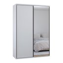 Ver imagem 3 de Guarda-Roupa Modulado Solteiro 1,60m 2 Portas de Correr Espelho 3 Gavetas 100% MDF Attuale