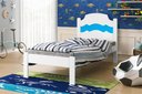 Ver imagem 4 de Cama Solteiro com Cabeceira Iris Branco Rosa