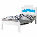 Ver imagem 2 de Cama Solteiro com Cabeceira Iris Branco Rosa