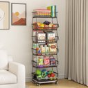 Ver imagem 2 de Fruteira de Chão Multiuso com 6 Cestos e Rodízios 120cm Preta
