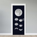 Ver imagem 1 de Adesivo Porta - Fases da Lua 5 - P - 73x213 Cm