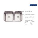 Ver imagem 3 de Cuba Tra Inox Dup. Ret. Ver. Perf.69x40 Ac 94062102