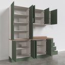 Ver imagem 5 de Cozinha Modulada 4 Peças com Tampo 2 Aéreos 5 Portas e 2 Balcões Ipanema Cabecasa Madeiraoriginals