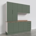 Ver imagem 3 de Cozinha Modulada 4 Peças com Tampo 2 Aéreos 5 Portas e 2 Balcões Ipanema Cabecasa Madeiraoriginals