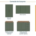 Ver imagem 7 de Cozinha Modulada 4 Peças com Tampo 2 Aéreos 5 Portas e 2 Balcões Ipanema Cabecasa Madeiraoriginals