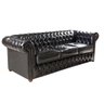 Sofá Chesterfield Victório 2,30m Corano Preto / Decoração, Sala , Recepção - 1