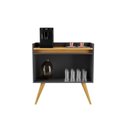 Ver imagem 3 de Buffet Aparador 2 Portas Gold Preto/Mel