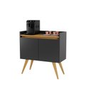 Ver imagem 2 de Buffet Aparador 2 Portas Gold Preto/Mel