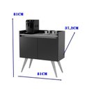 Ver imagem 4 de Buffet Aparador 2 Portas Gold Preto/Mel